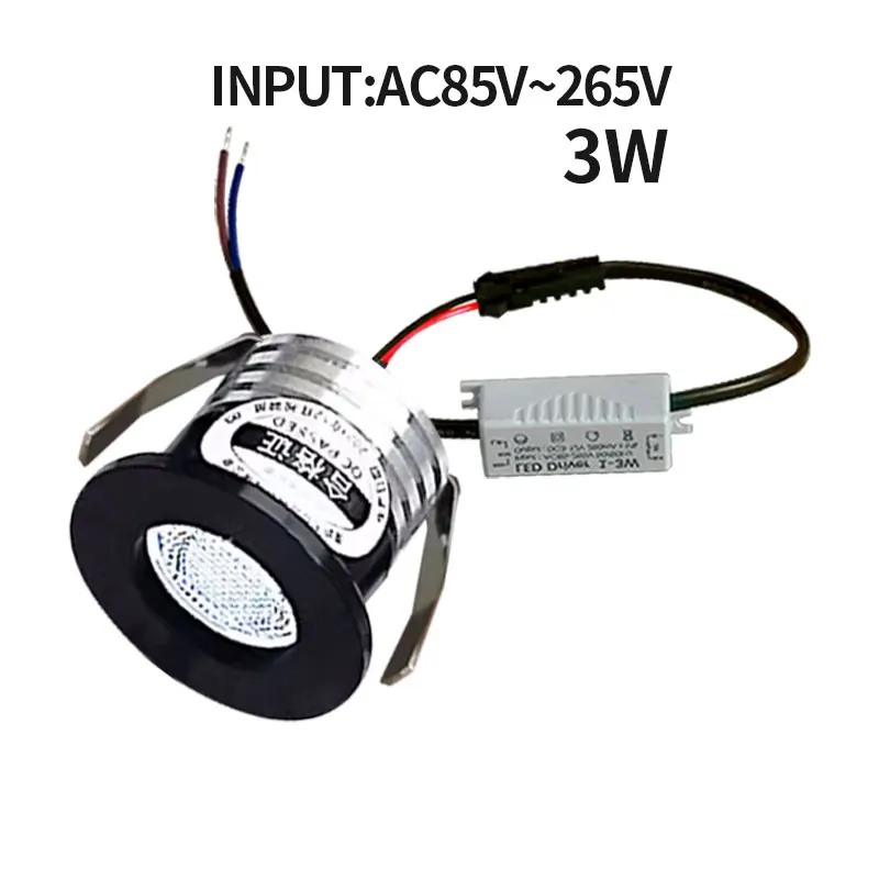 【32mm hole】recessed mini Spotlight  3w LED ceiling light 110 volt 220V indoor embedded small downlight with driver set