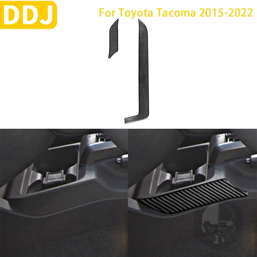 For Toyota Tacoma 2015-2022 Accessories Carbon Fiber Interior Car Inner Central Control Gear Shift Side Trim Sticker Decoration