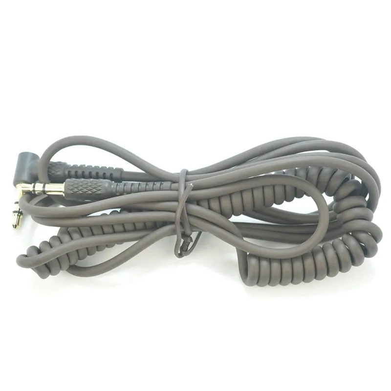 Original 3.5mm Angle to 3.5mm Straight Head Spring Gold Plated Audio Cable for Marshall Major Retro IV Gen5 Headset Headphones