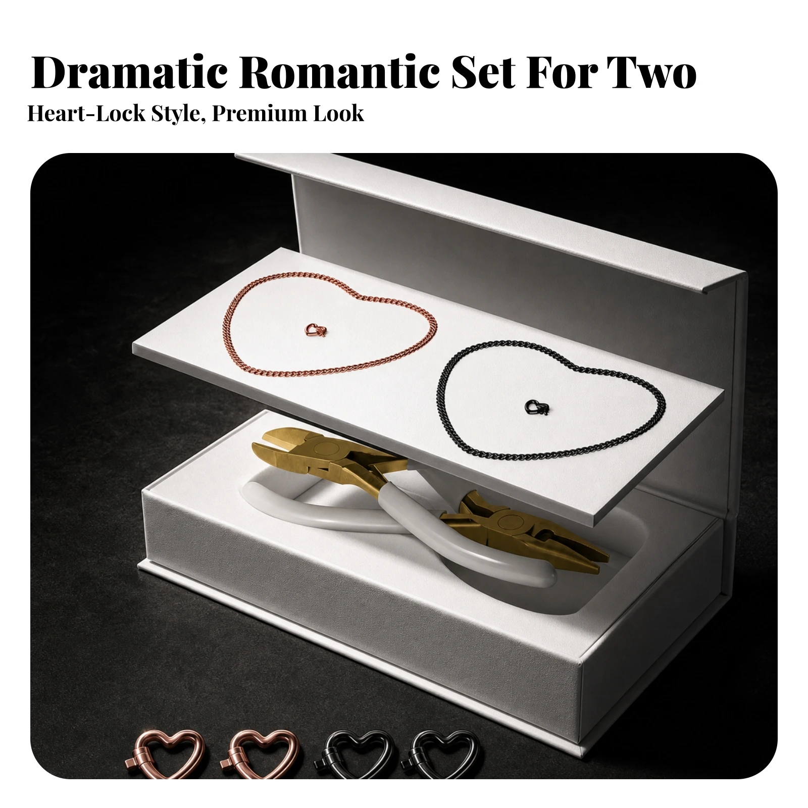DIY Bracelet Kit Stainless Steel Bracelet Kit with Tools Jewelry Box Allall-in-One Complete for Beginners, Craft Projects