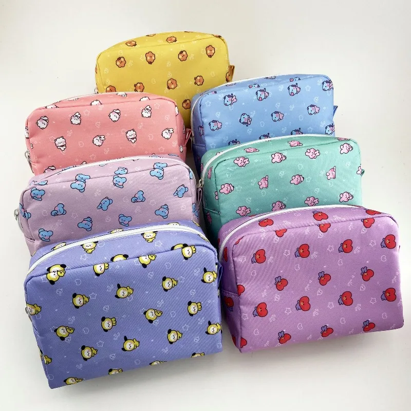 

BT21 K-pop cartoon storage bag makeup bag, cute COOKY CHIMMY KOYA MANG RJ accessories storage, idol peripheral gifts