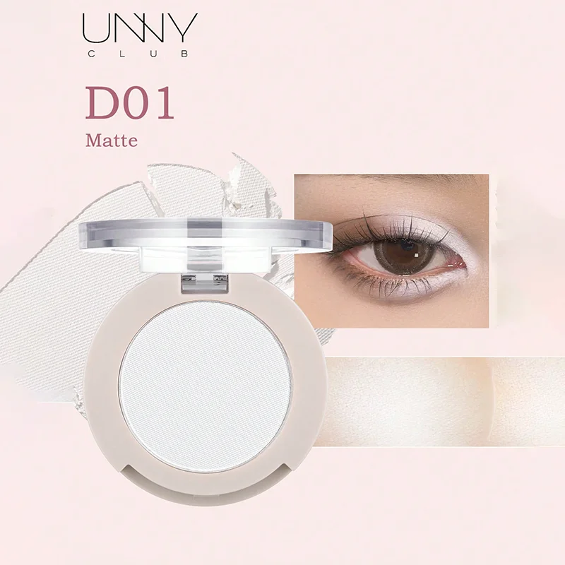 UNNY CLUB シングルカラー アイシャドウ、ダイヤモンド フラッシュ & マット、繊細な質感、長持ちする明るいきらめき、滑らか、デイリーメイクアップ