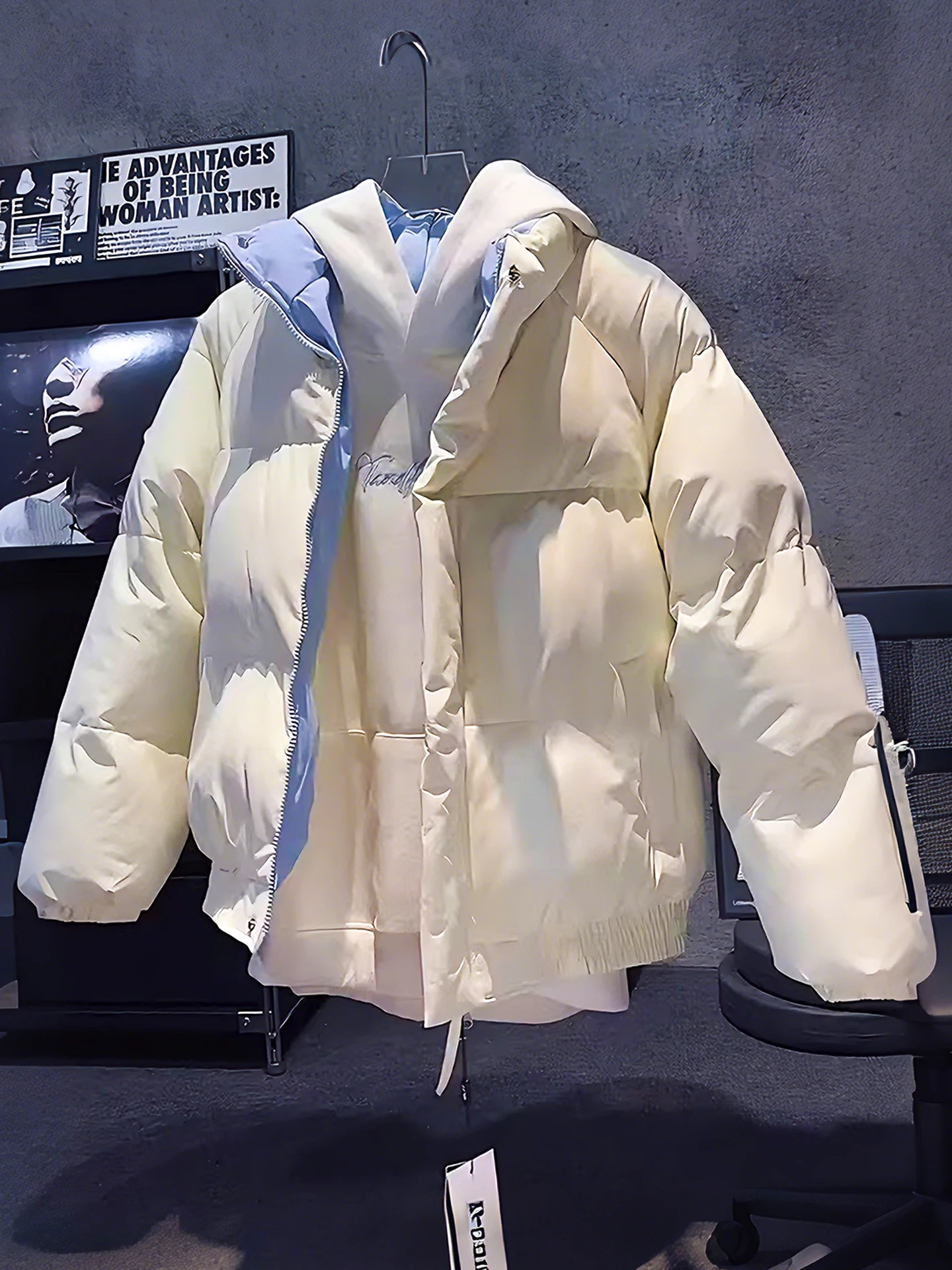 

Мужская зимняя теплая куртка-пуховик American Sle Spliced Color Blo из хлопка, утепленная, для мужчин