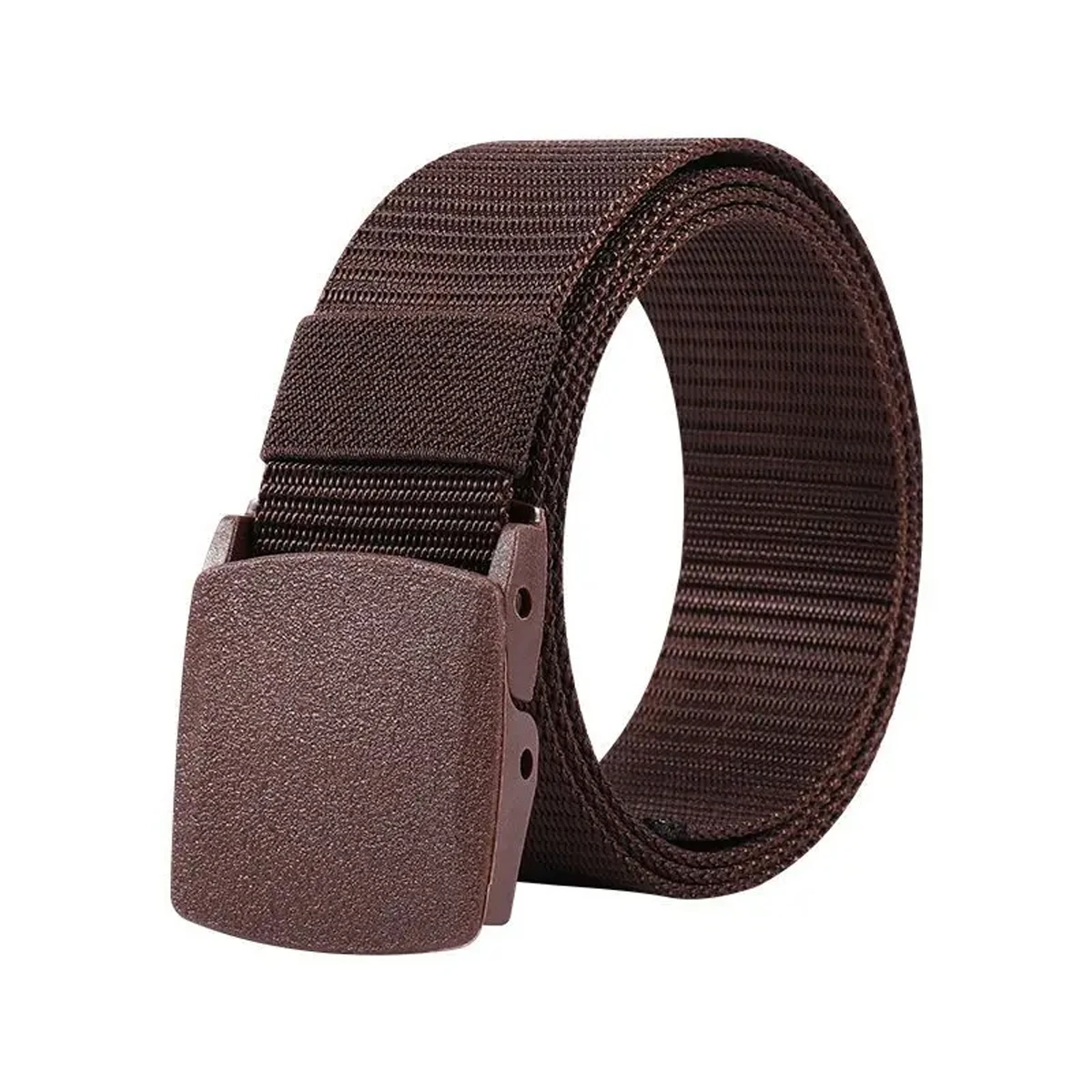 Canvas belt, men's and women's belt, toothless and perforated automatic buckle, casual jeans, outdoor belt