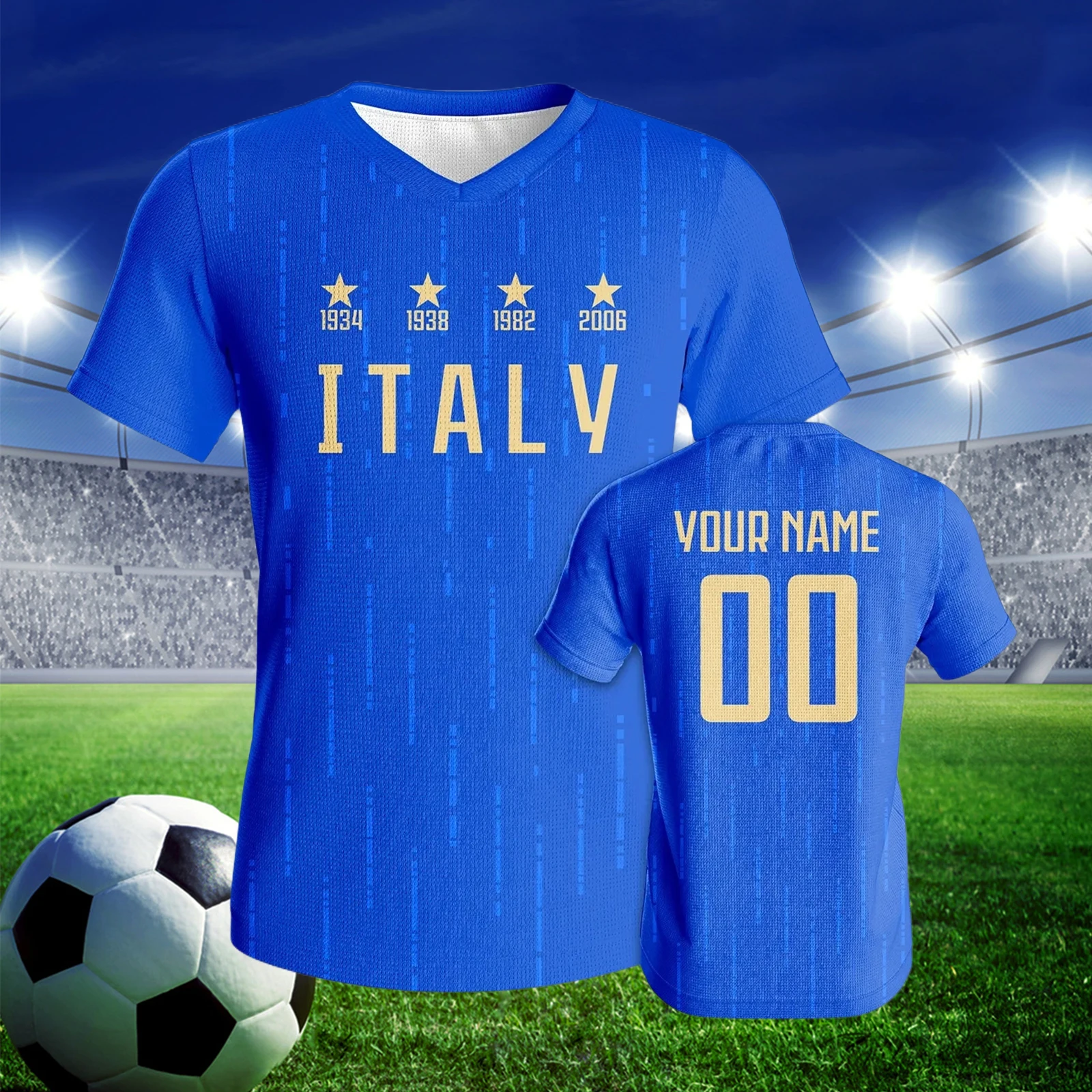 Quick-Dry Italy Soccer Jersey Custom Football Kit Breathable Youth Soccer Uniform Personalized Name Number for Men Women