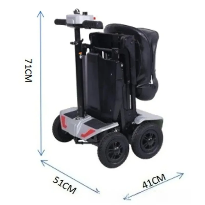Elderly Leisure Electric Vehicle Disabled Automatic Folding Commuting Adult Electric Scooter Mobility Scooter Comfortable Seat