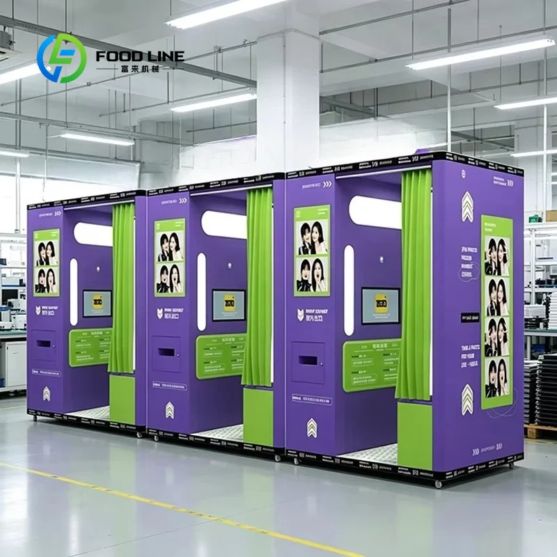 customized mobile coin operated photo booth high definition instant print kiosk for road show fair commercial rental purchasers
