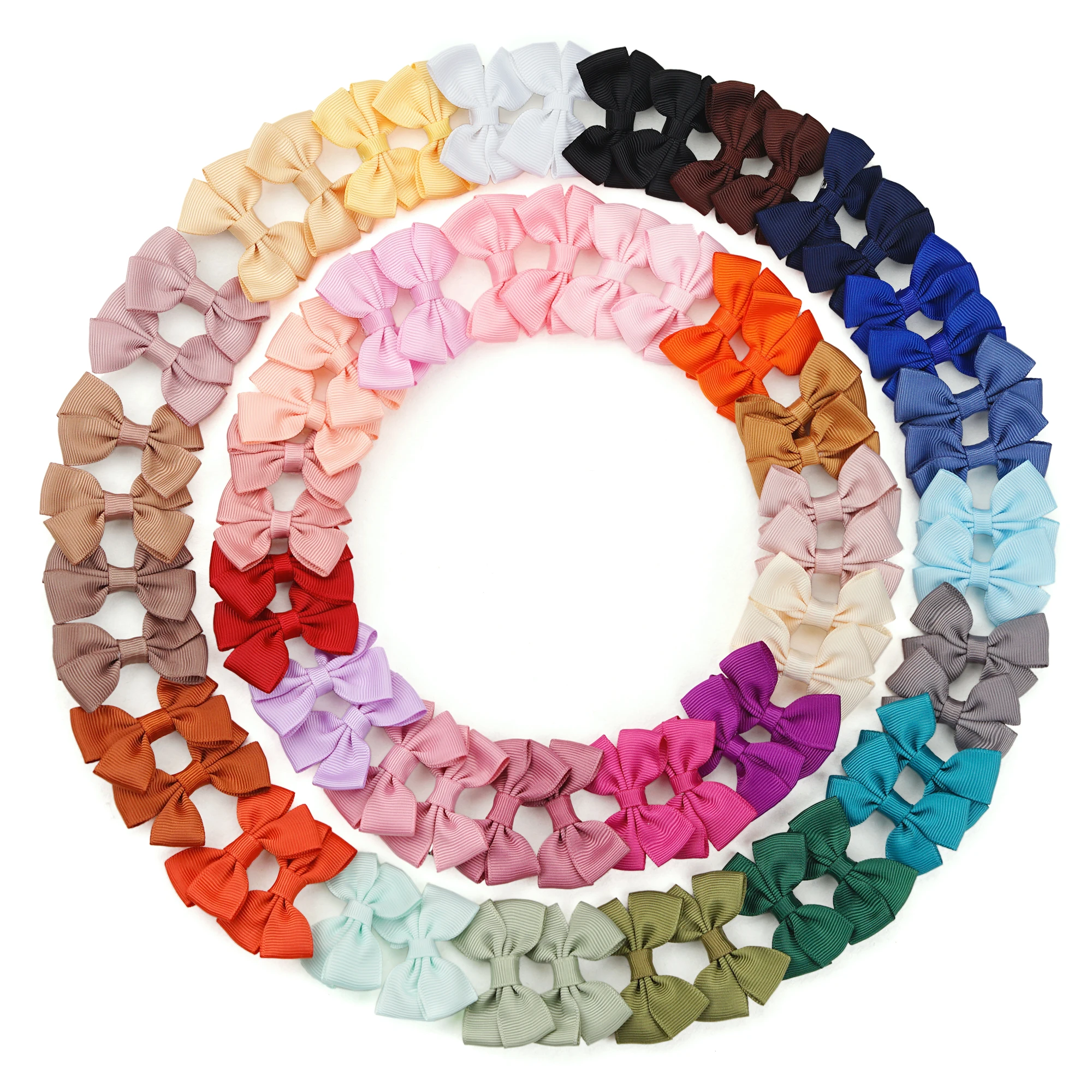 

70 Pieces Baby Hair Clips 2 inches Hair Bows alligator Clips for Infant and Baby Girls 35 Colors in Pairs