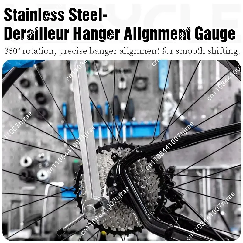 Professional Stainless Steel Derailleur Hanger Alignment Brake Shifter Adjust Tool For MTB Road Bike Bicycle Workshop Repair