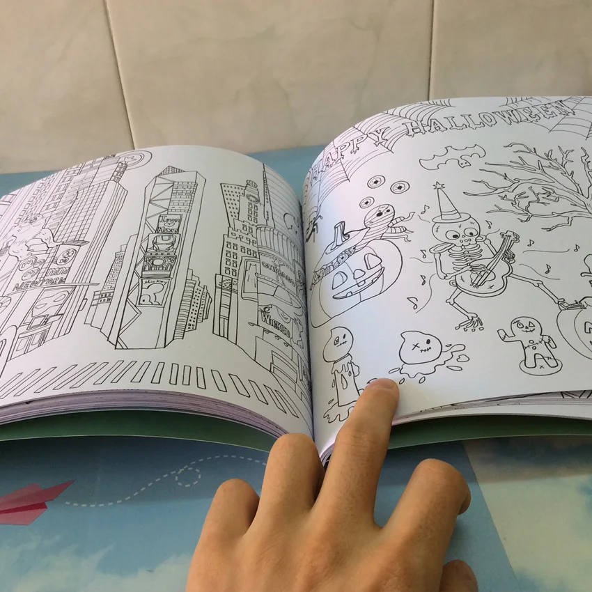 Imagem -03 - Graffiti Drawing Books For Adults And Children Around The World Japão Grécia França Paris Coloring Book 64 Páginas