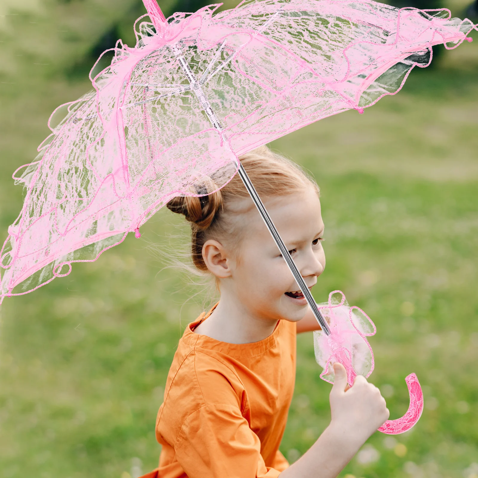 

Wedding Umbrella Elegant Lace Cotton Parasol Vintage Handmade Bridal Photo Props Sunshade Travel Accessories Shower Party