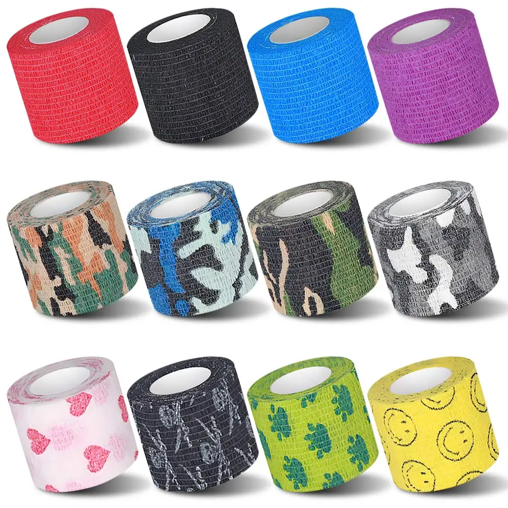 

12 шт., повязка для татуировки, водостойкая самоклеящаяся защита пальцев, эластичная повязка для машинных аксессуаров для татуировки