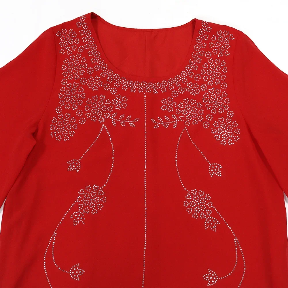 عباية فاخرة من الماس في دبي جلابية نسائية إسلامية للحفلات المسائية قفطان تركي عيد جلابة ملابس إسلامية كيبيا قفطان