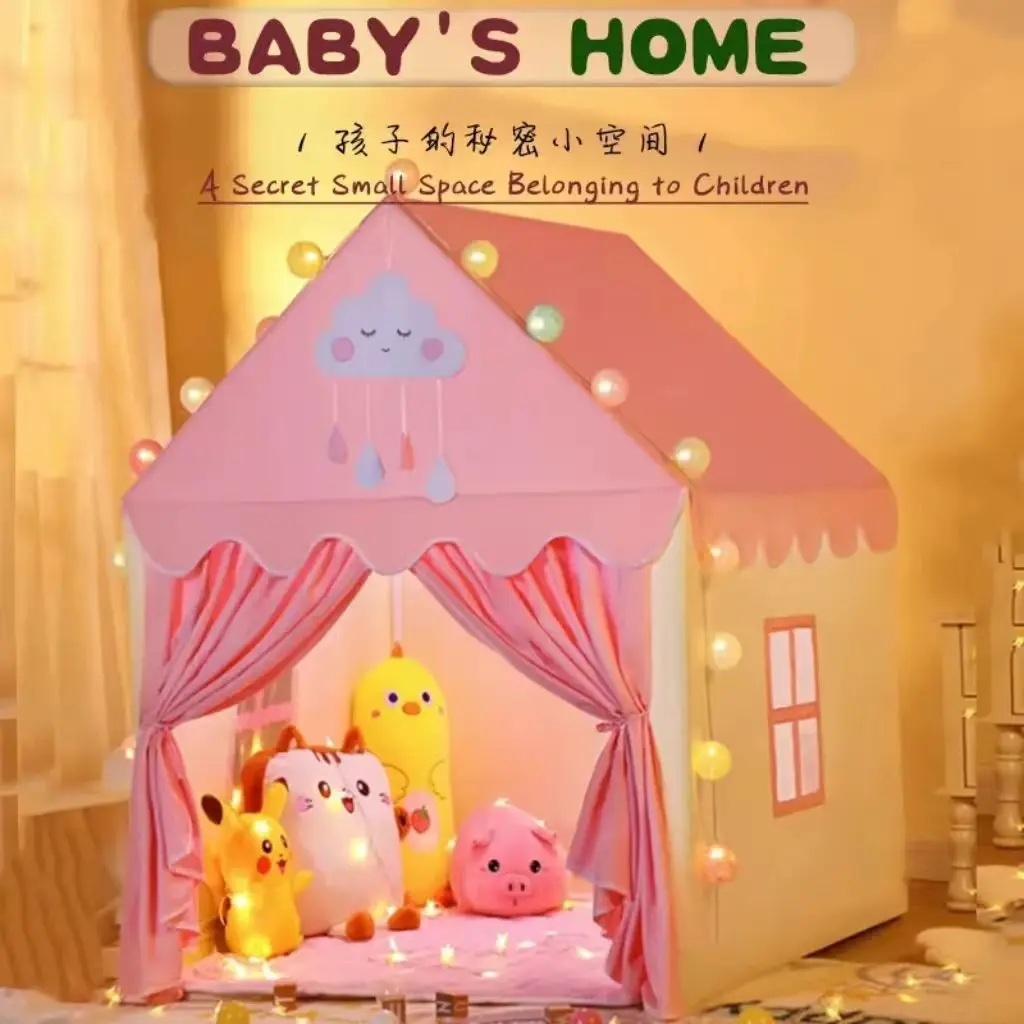 INS Children's Tent Indoor Dollhouse Girls Princess Castle Family House Toy Playhouse Baby Separate Bed