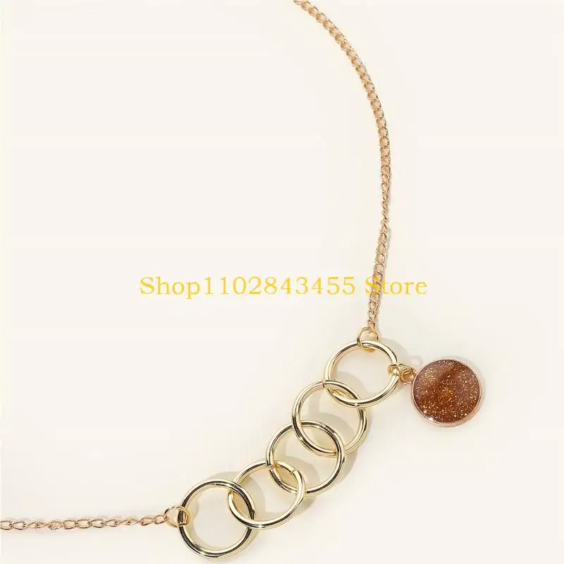 49MC Cincin Menjuntai Berkilau Rantai Rumbai Rantai Paha Gotik untuk