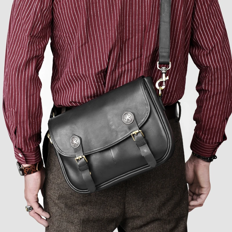 2025 Shoulder Bag Men Cover Cow Genuine Leather Crossbody Messenger Bags For Man Large Capacity Travel Ipad Satchels Male