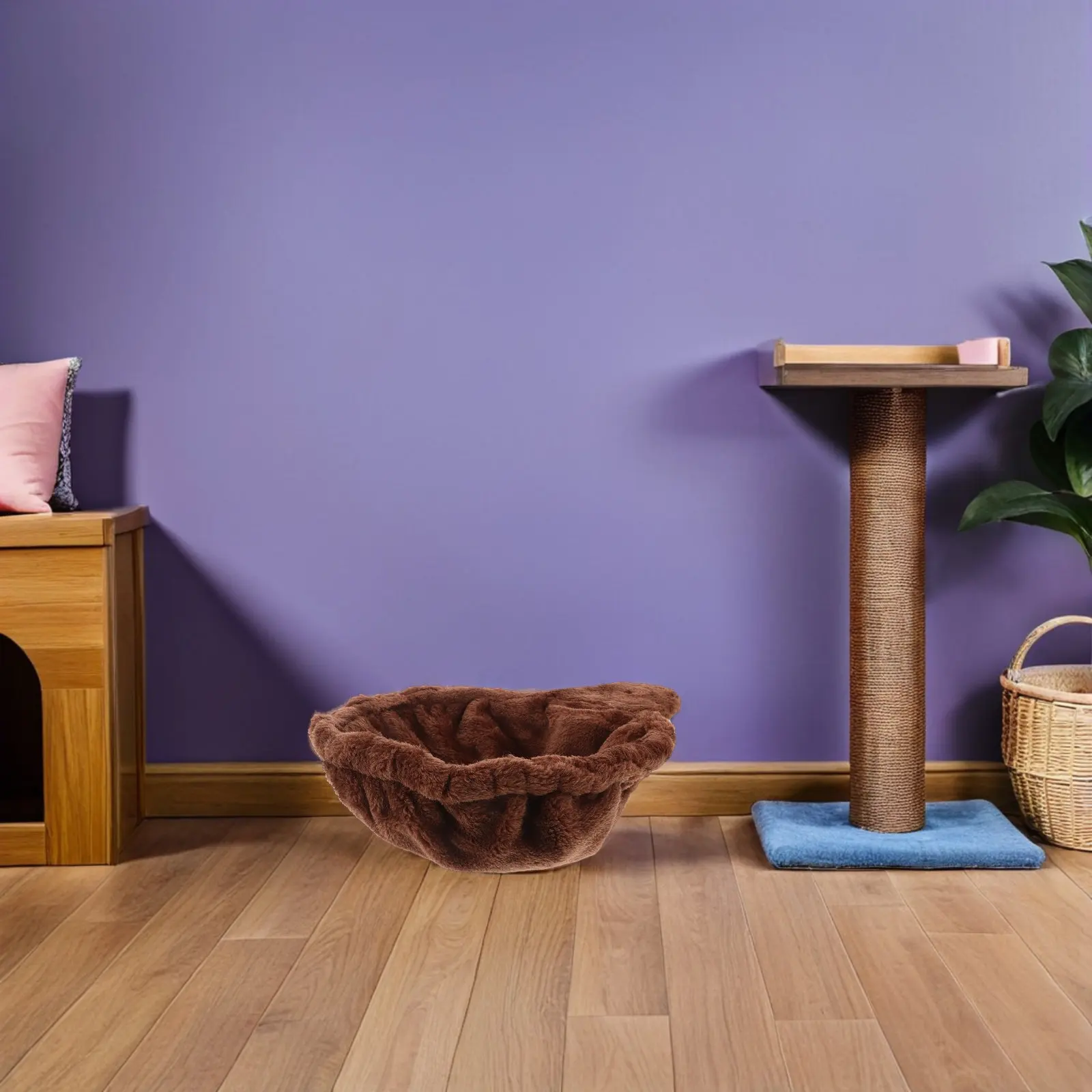 Cat Hammock Bed Hanging Soft Kitten Nest Large Universal Cat Tree Replacement Basket Bed for Climbing Lounging Relaxing