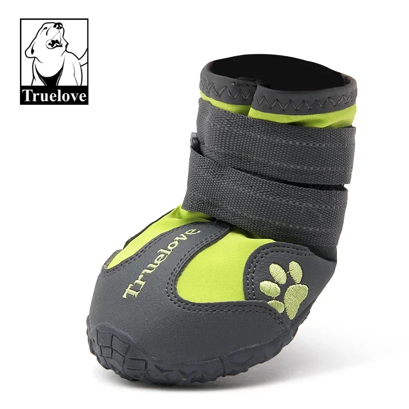 Truelove Dog Shoes Waterproof Anti-Slip Rain Boots Warm Snow Reflective for Small Medium Large Pet Sports Training TLS3961