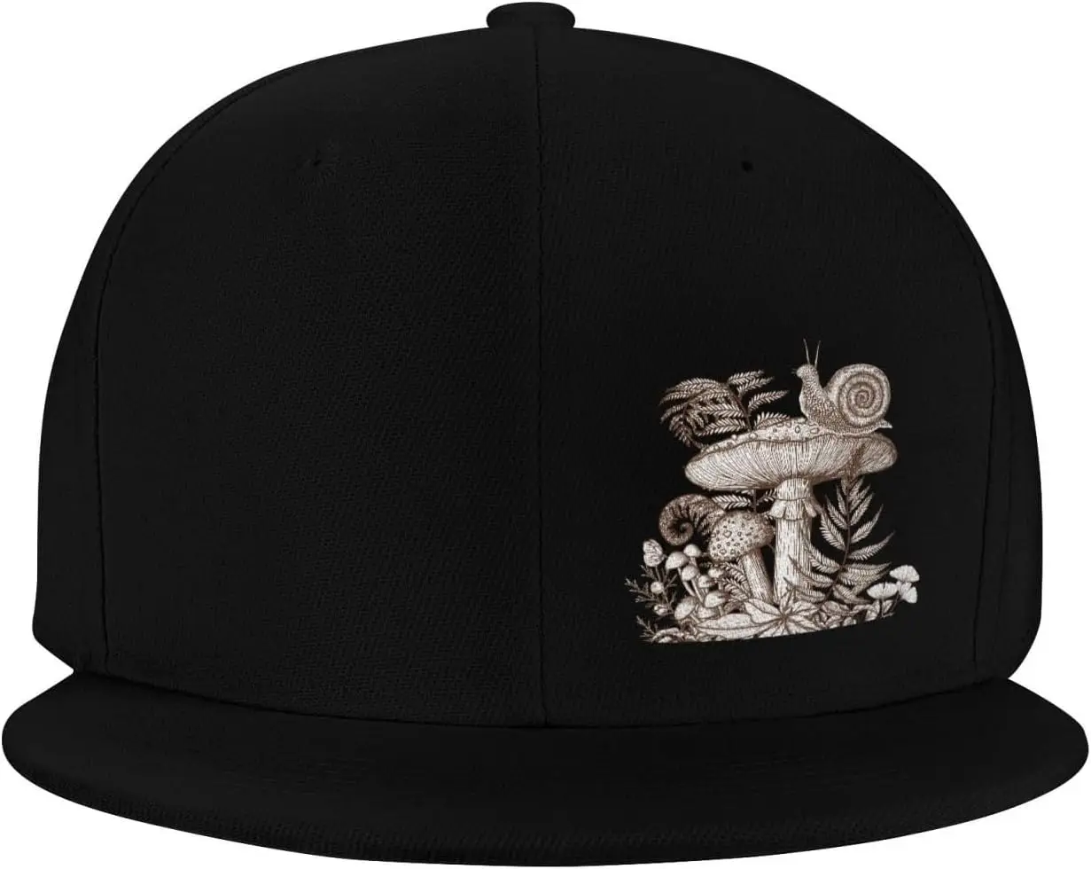 قبعة بيسبول مطبوعة على شكل حلزون نباتي على شكل فطر للجنسين، قبعة كاجوال من البوليستر قابلة للتعديل