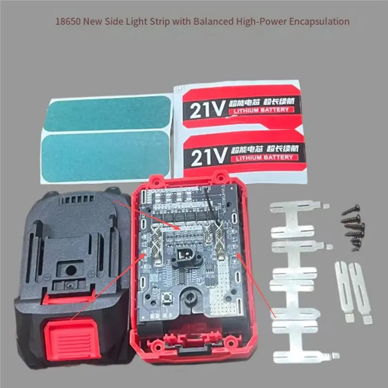 DTB7 6MOS 130A 21V 18650 Battery Protection Board for Power Tools, Side Lamp Protection Board with Equalization Function