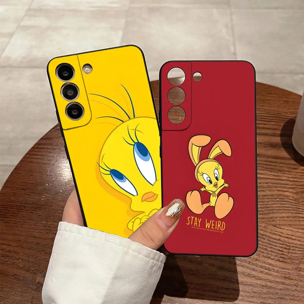 Cartoon Tweety Bird Phone Case For S23 Fe Samsung S24 Ultra S22 S20 S21 Plus Galaxy A54 A34 A24 A53 Note 20 Back Cover