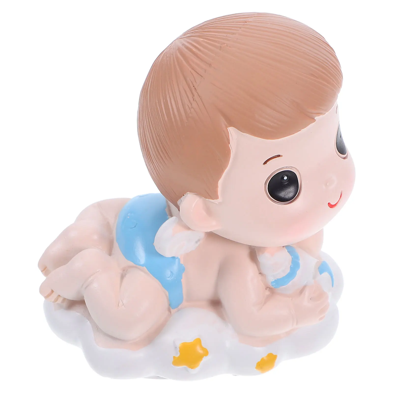 

Lovely Cartoon Boy Cake Decoration Resin Birthday Party Ornament Desktop Decor Cake Topper Baking Layout Props Table Bookshelf
