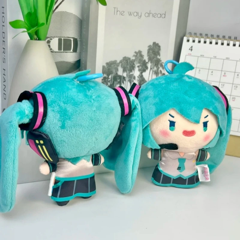 Original Hatsune Miku Horsetail Throwing Series Anime Plush Doll Pendant Cute Fufu Miku Model Desktop Decor Collect Birthday Gif