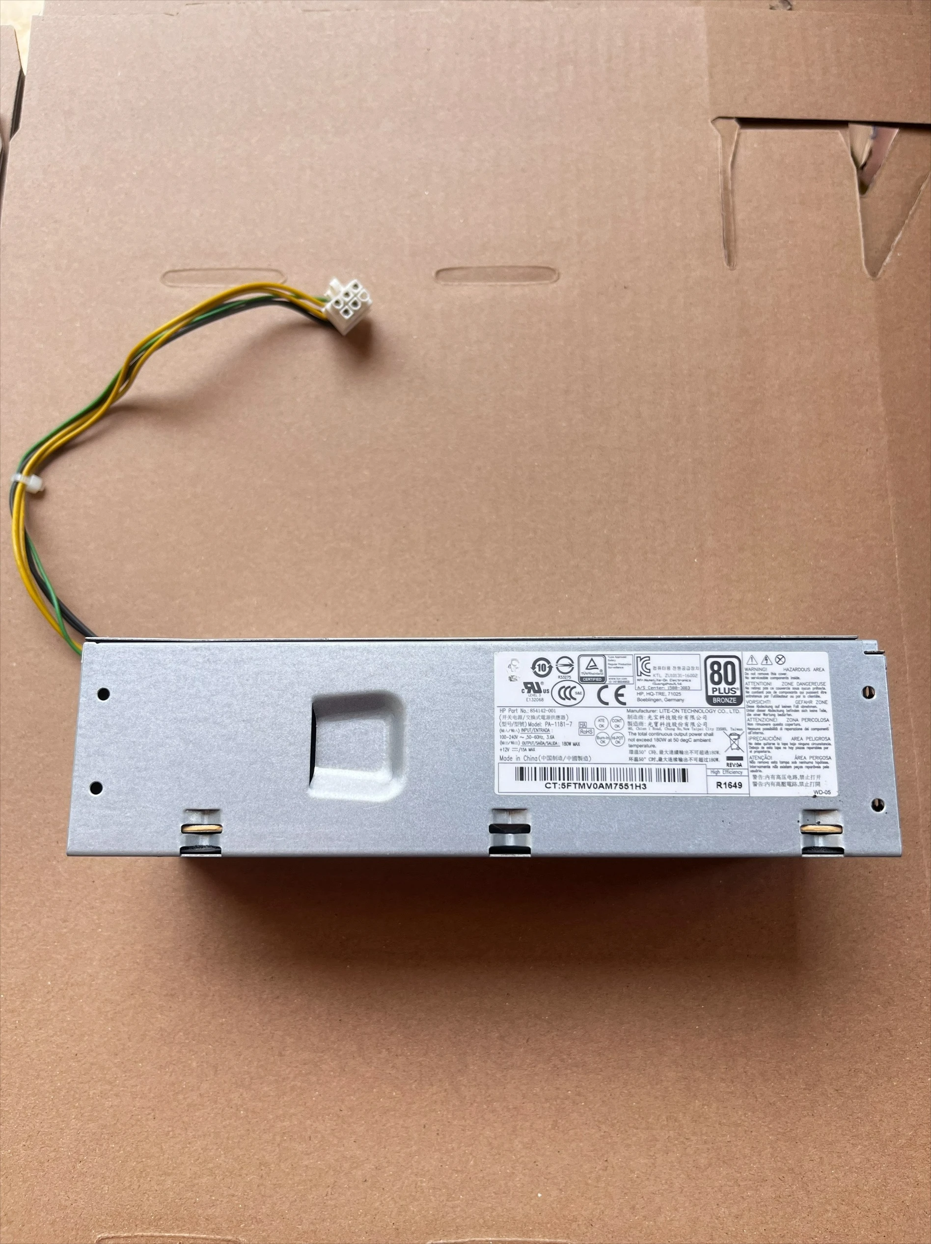 For HP 280G2 SFF Power Supply 854142-001 DPS-180AB-22 A PA-1181-7 6 Pins    (store code: 0804)