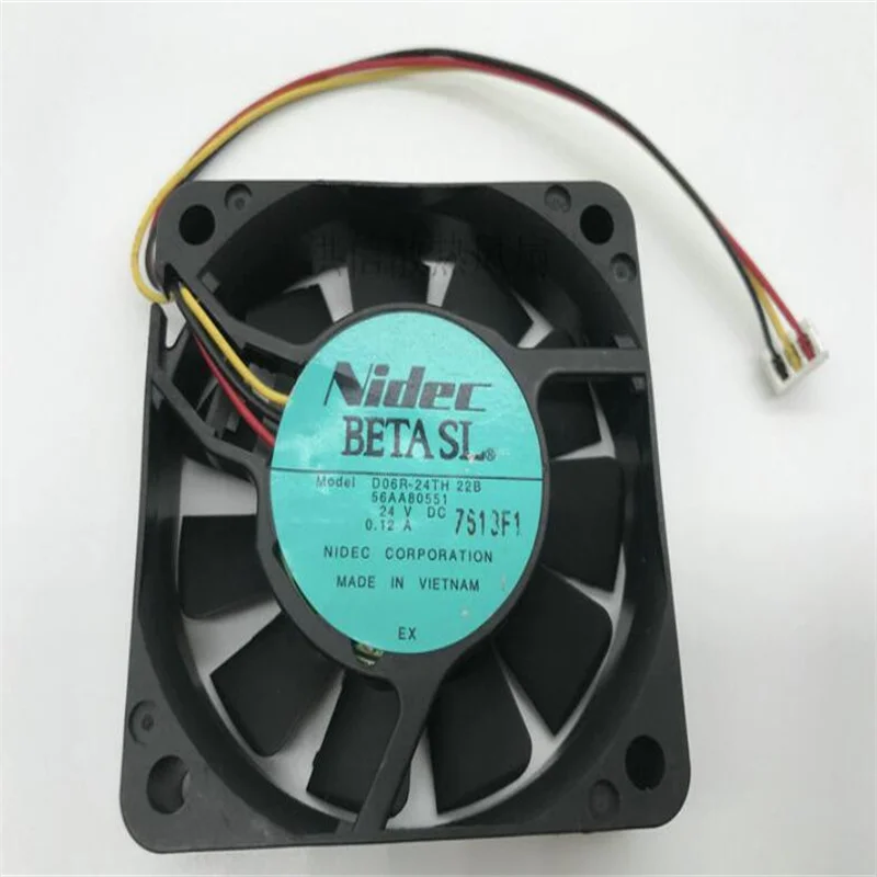 

Original 60*60*15MM D06R-24TH 22B DC24V 0.12A 3 wire inverter fan