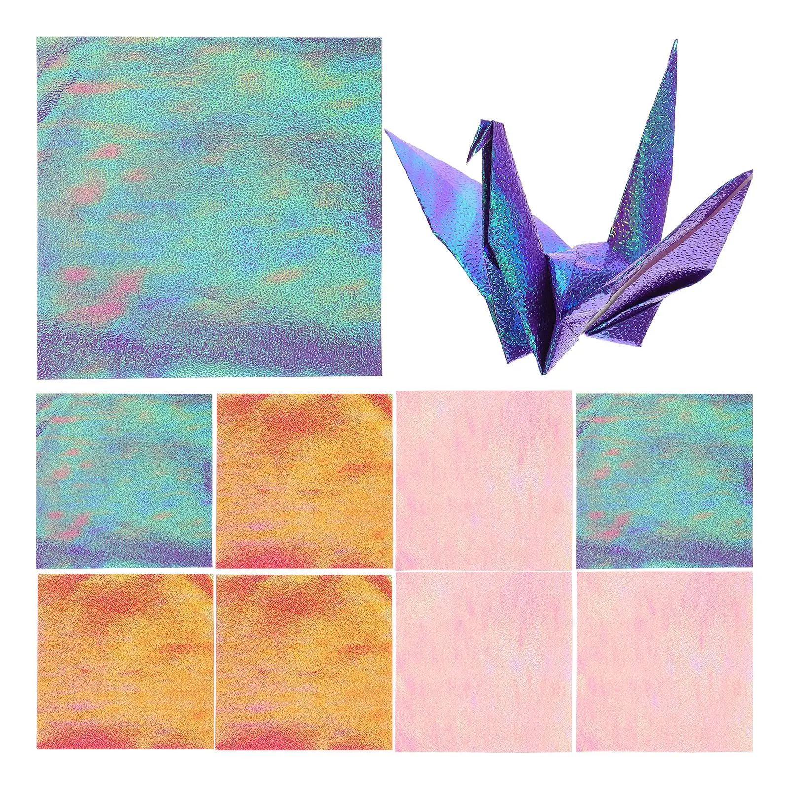 12 Sheets Single-sided Glittering Origami Paper Mixed Shining Color Square Folding Papers Scrapbooking Decor DIY Accessories