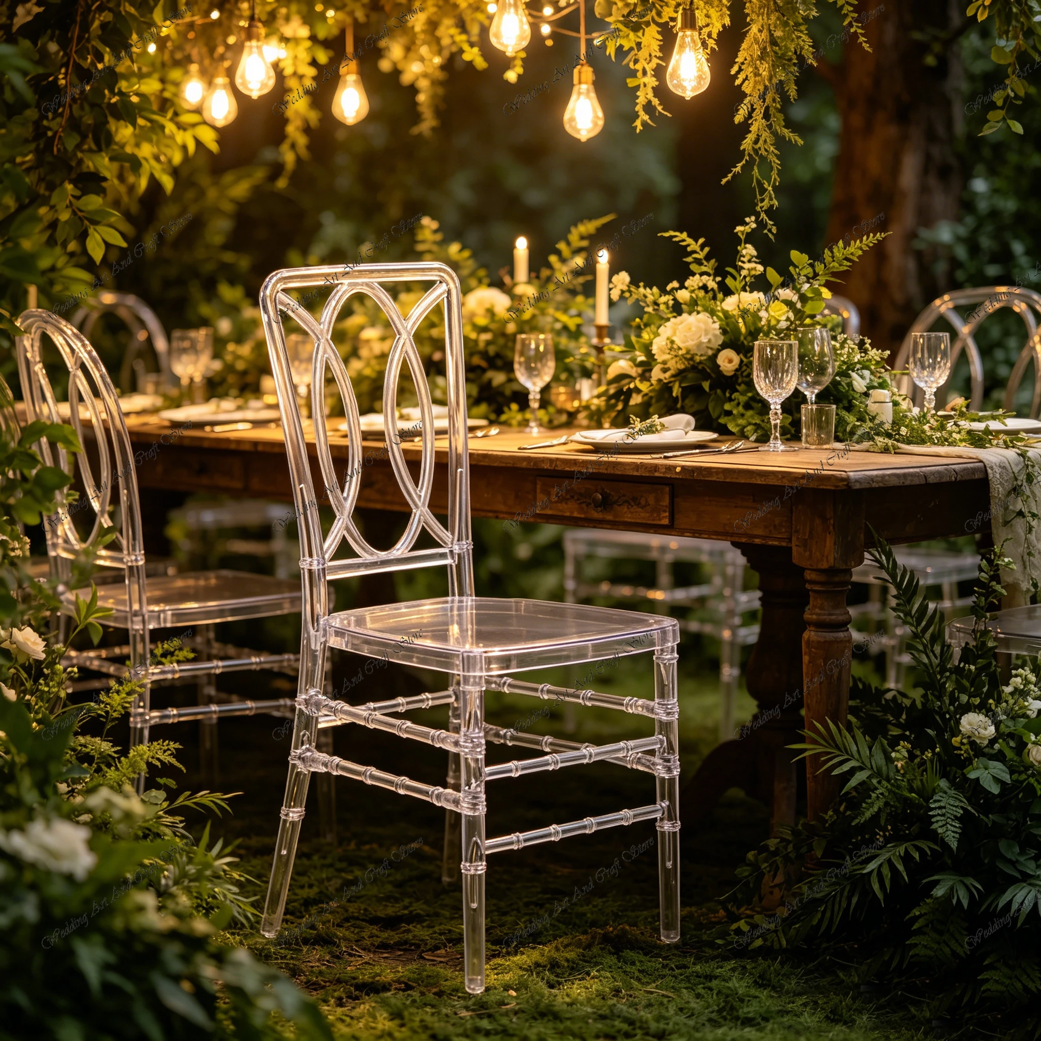 

20pcs f30 Excellent Dining Chair Stackable Crystal Chairs Hotel Banquet Clear Acrylic Wedding Chair (no cushion )ivy1097