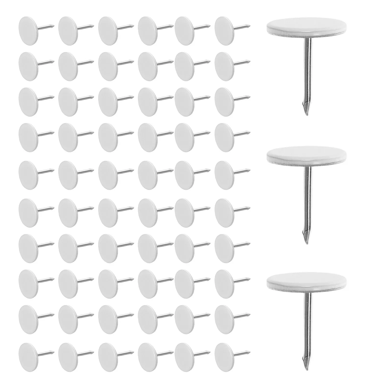 100 Pcs Chair Upholstery Nails Mini Decorative Furniture Flat Thumb Tacks for Wall