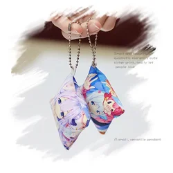 6cm Customize Mini Pillow with Keychain Custom Logo Print Square Pillow Pendant Decorate for Bag Cute Girl's Gift Dropshipping