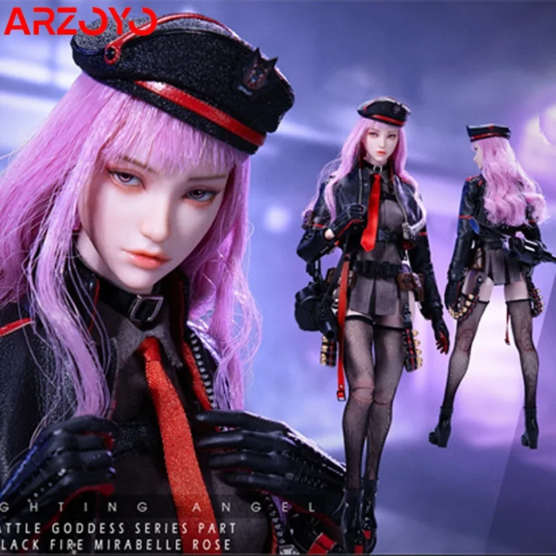 

POPTOYS x COLOUR STUDIO BG-001 1/6 Battle Angel Black Fire Mirabelle Rose Action Figure with Movaball Eyes Full Set Figurine