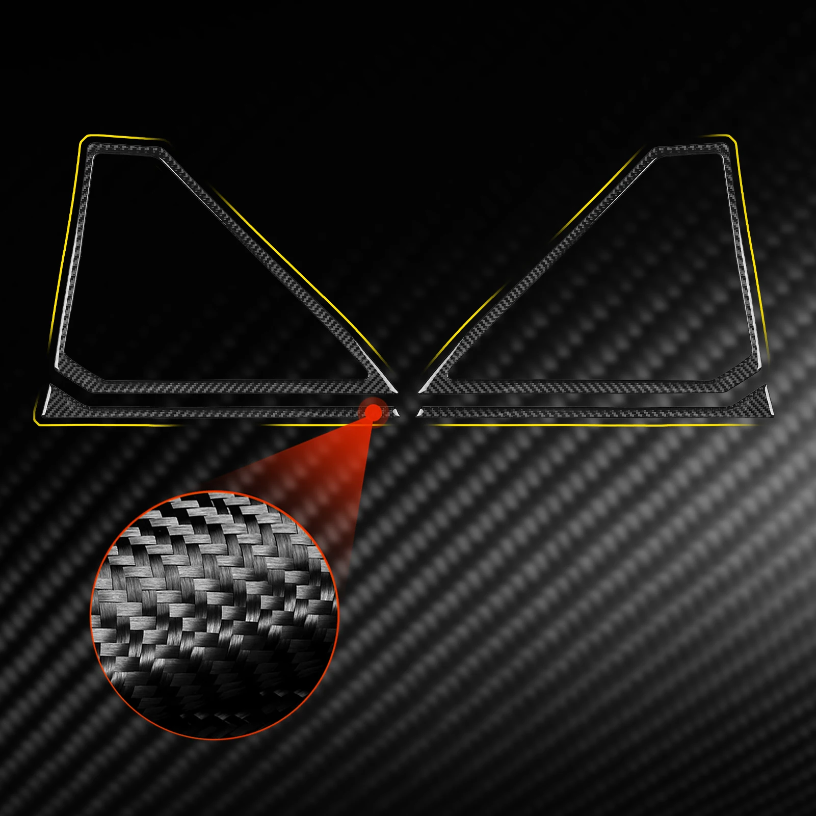 

Real Carbon Fiber Car Accessories Rear Door Speaker Decorative Cover Soft Sticker For BMW 5 Series i5 G60/G68 BEV 2024 2025