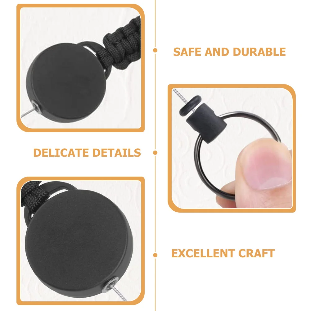 

2Pcs High Elastic Retractable Key Ring Buckle Heavy Duty Carabiner Keychain Outdoor Camping Hiking Fishing Climbing Anti Lose