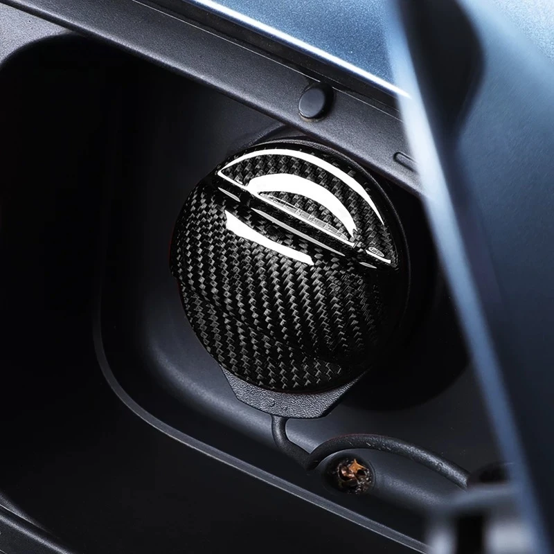 For Volkswagen Golf Mk7/MK8/MK8.5/Tiguan Allspace/Teramont/Atlas/Touareg Car Accessories Carbon Fiber Fuel Tank Cover Sticker