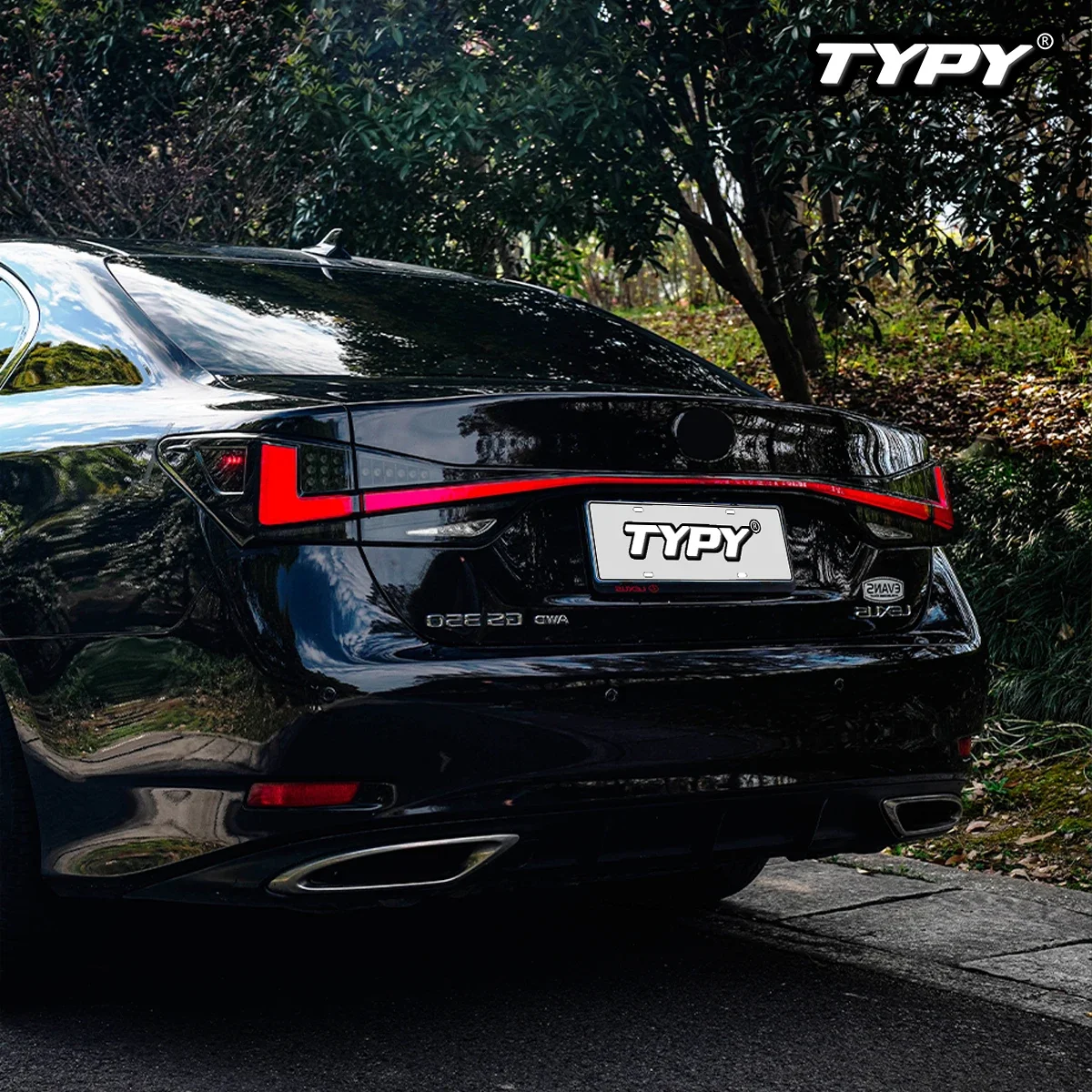Car Styling For Lexus GS Tail Light GS250h GS300 2012-2020 Through-Tail Lights DRL Start Up Dynamic Turn Signal Auto Parts