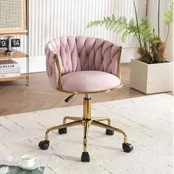 Silla de maquillaje para dormitorio de niñas, cómoda para períodos de tiempo prolongados, silla giratoria con respaldo para sala de estar, muebles JQM