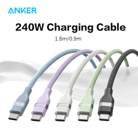 Anker USB-C to USB-C Cable (3 ft / 6 ft, 240W, Upcycled-Braided)Fast Charging Type C Charger for iPhone 17/17Pro/17 Air/16 Pro