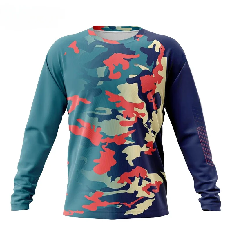2023 Men's Fishing Long Sleeves Comfortable Breathable UV Protection  Performance Clothing Fishing Long Sleeve Roupa De Pesca image 2