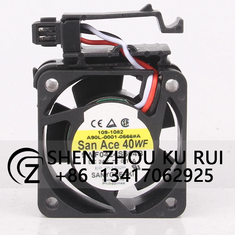 

Case Fan Dual Ball Bearing for SANYO A90L-0001-0566#A 9WF0424S604B 40*40*20MM 24V 0.11A Fanuc machine cooling fan