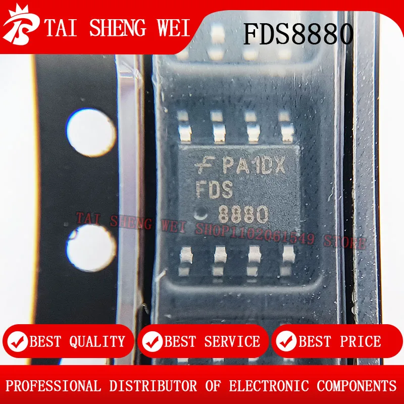 10pcs FDS8880 FDS9926A FDS9945 FDS9435 FDS4459 FDS8813 FDS6984 FDS6910 FDS6900 FDS4559 FDS4435 SOP-8 Double-N-channel MOSFETs