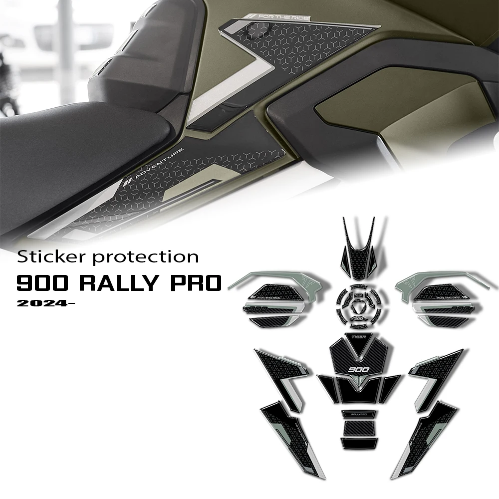 Motorcycle 3D Epoxy Resin Sticker Tank Pad Protection Decal Stickers Kit for Tiger 900 Rally Pro 2024-