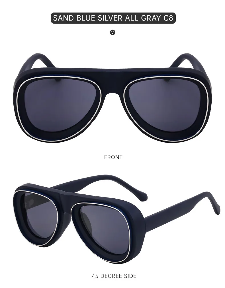 Ovale Rahmen Punk Sonnenbrille Männer 2024 Luxusmarke Designer Vintage Steampunk Sonnenbrille für männliche Schild Brille Brille uv400 – Detail 21