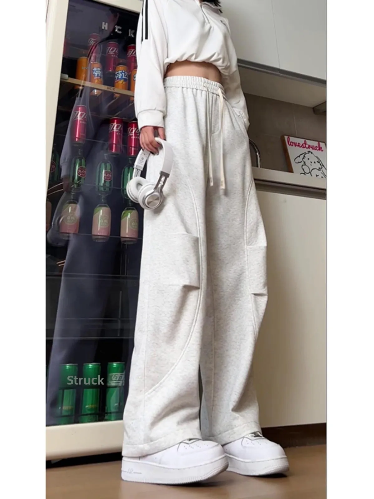 

Мужские плиссированные спортивные брюки из плотной ткани, свободного кроя, с высокой талией, осенние, в стиле Cleanfit