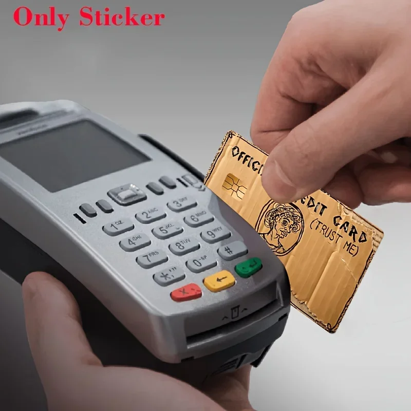 Lustiger ID-Kreditkarten-Aufkleber 2D Flache Haut PVC Wasserdichte Debitkarten-Abdeckung Aufkleber Bankkarten-Schutz Keine Blasen EBT Geschenk für Männer – Detail 5