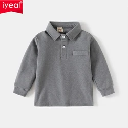 IYEAL Fashion Long Sleeve Baby Clothes Boys 2023 New Cartoon Cotton T-Shirt For Children Casual Toddler Kids Tops 2-8 Years