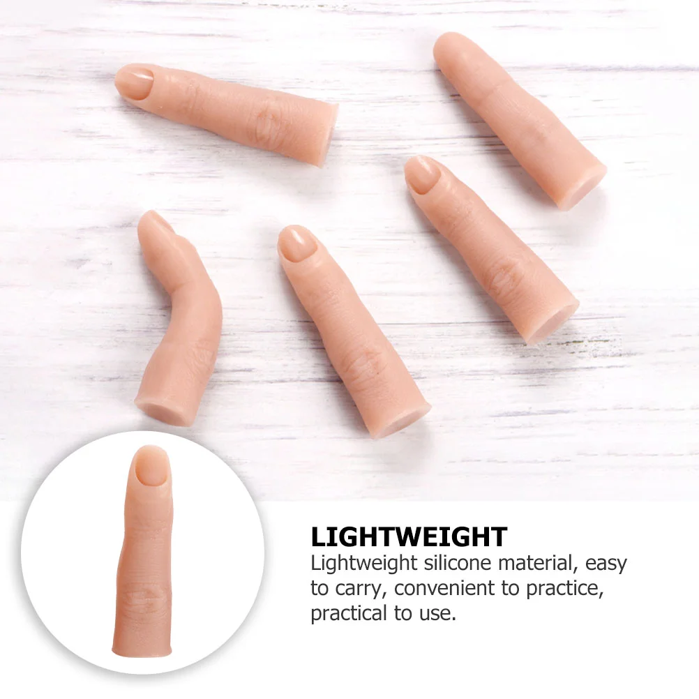 Full Silicone Practice Hands Model Fake Finger Nail Supply Manicure Pluggable Training Models Simulation