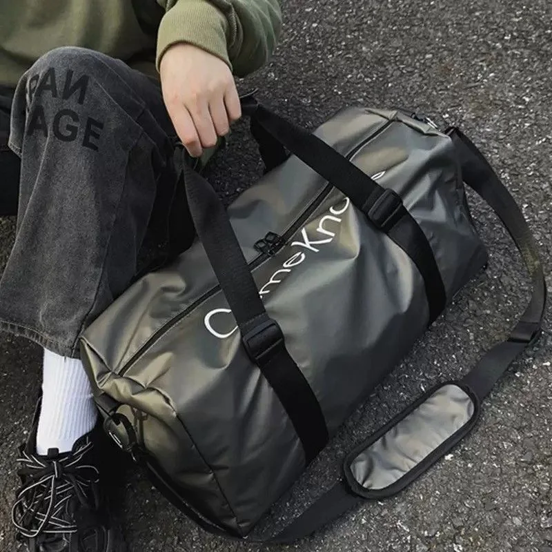 Large Capacity Waterproof Sports Duffel Bag with Shoe Compartment Wet Dry Separation Design Travel Gym Bag for Fitness Swimming